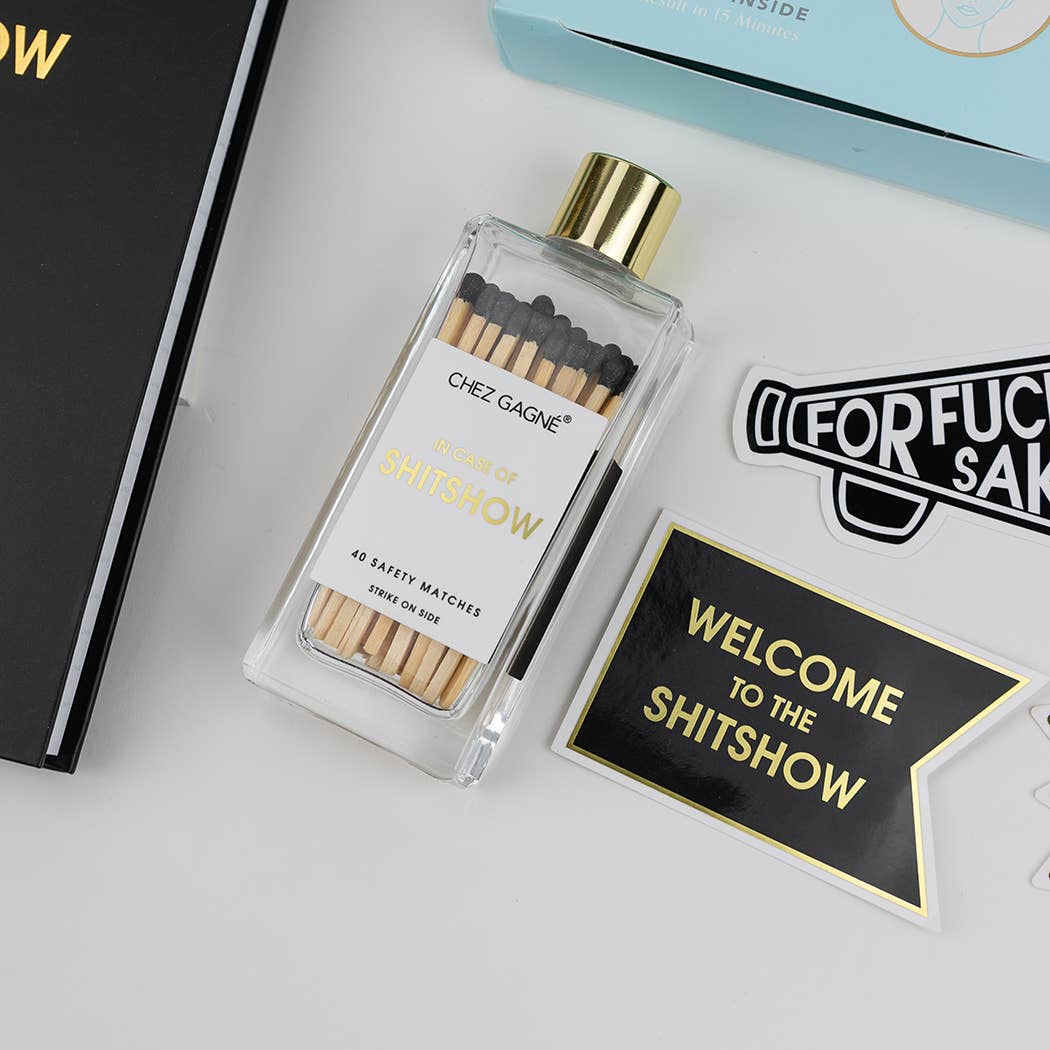 In Case of Shitshow Matches - Glass Bottle Matchsticks - Black