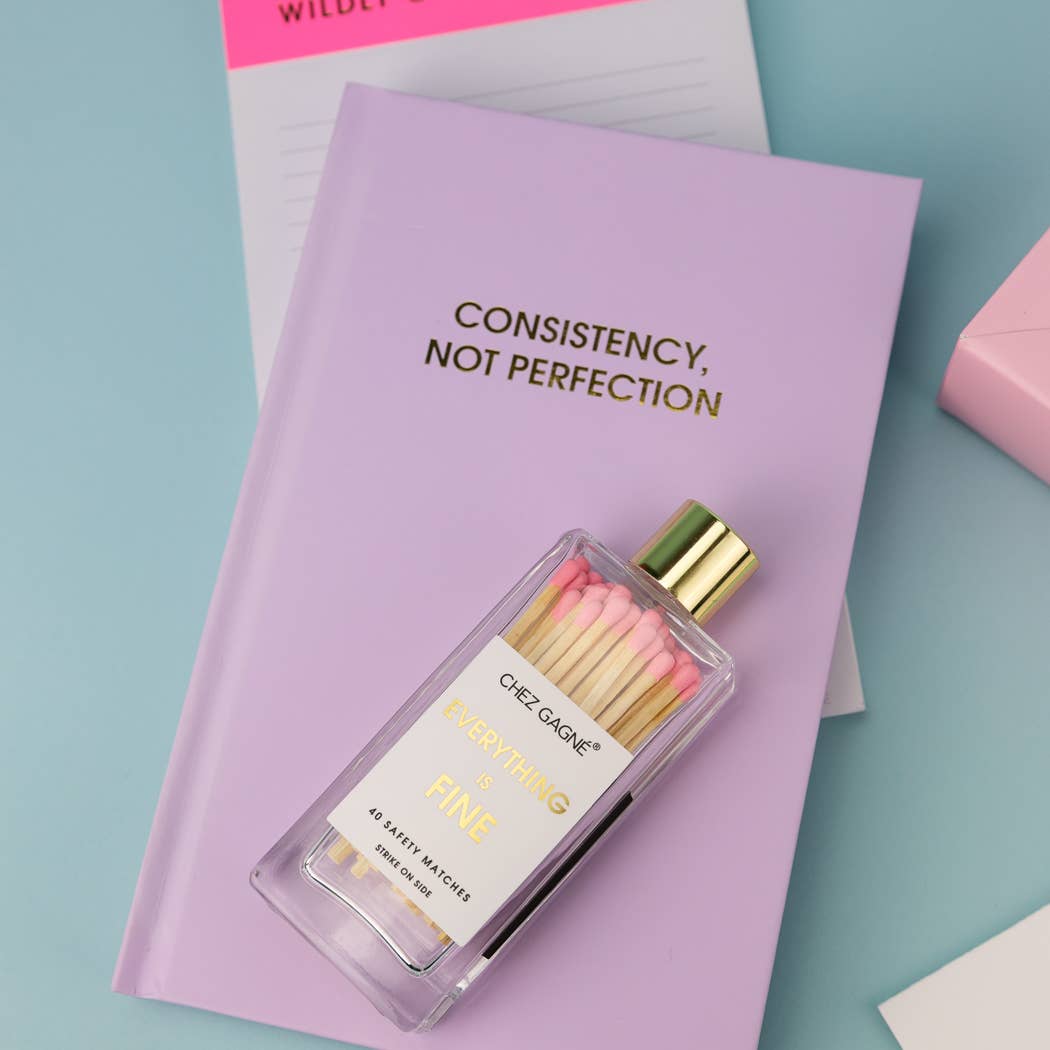 Everything is Fine Matches - Glass Bottle Matchsticks Light Pink