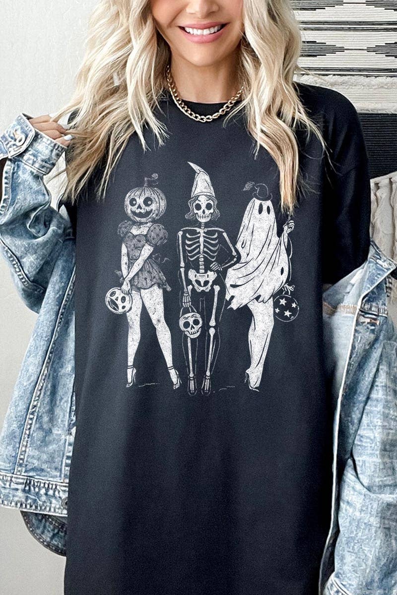 Skeleton Besties Graphic Heavy Cotton Tee