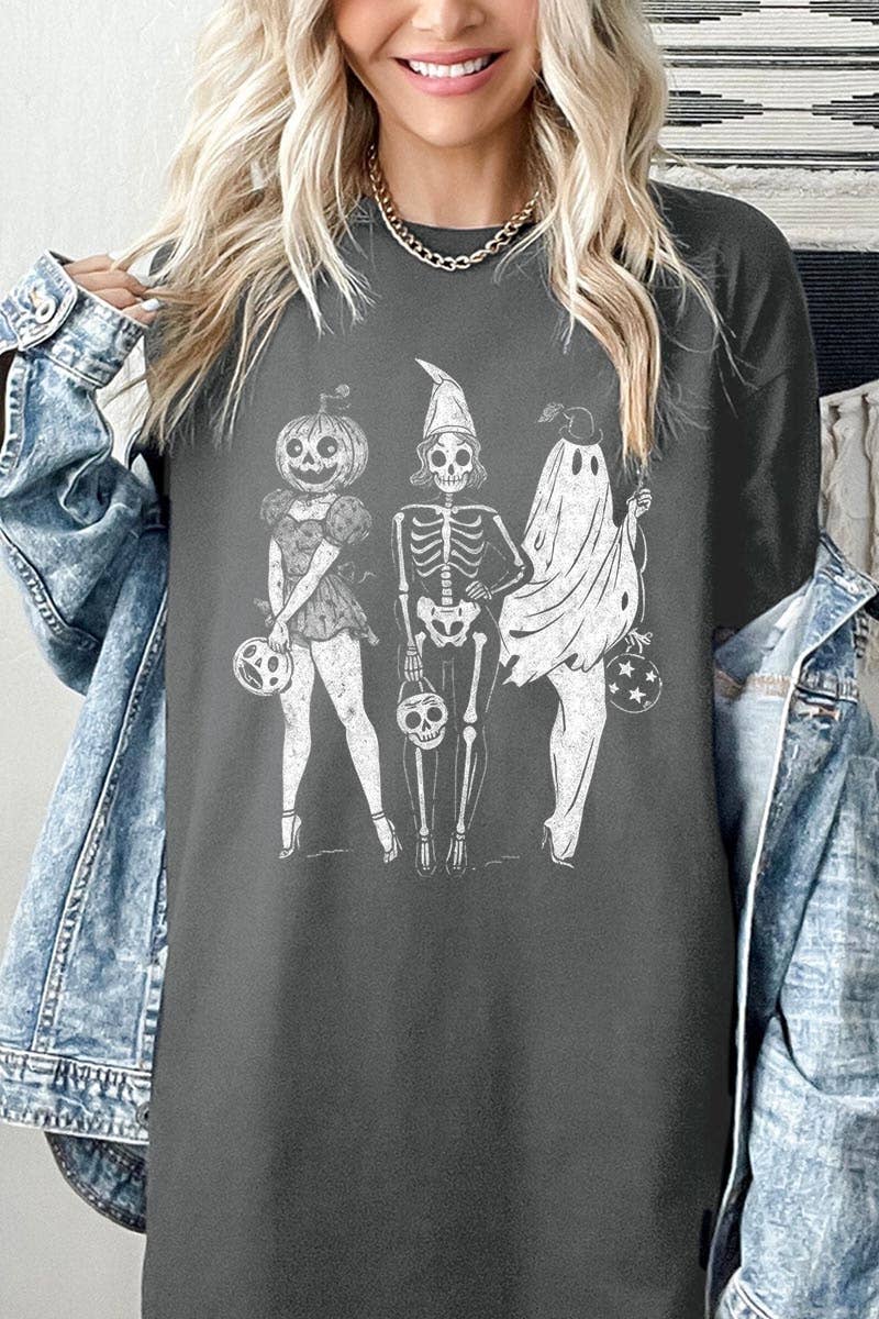 Skeleton Besties Graphic Heavy Cotton Tee