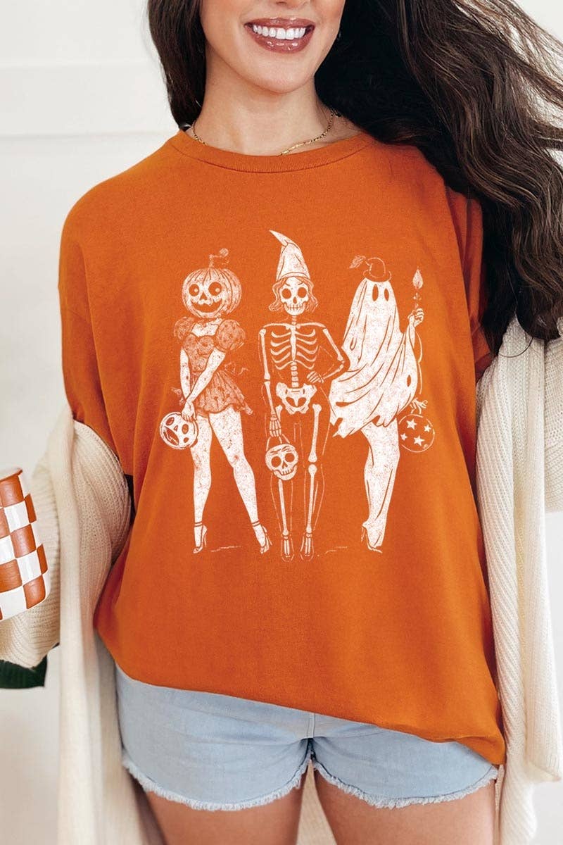 Skeleton Besties Graphic Heavy Cotton Tee