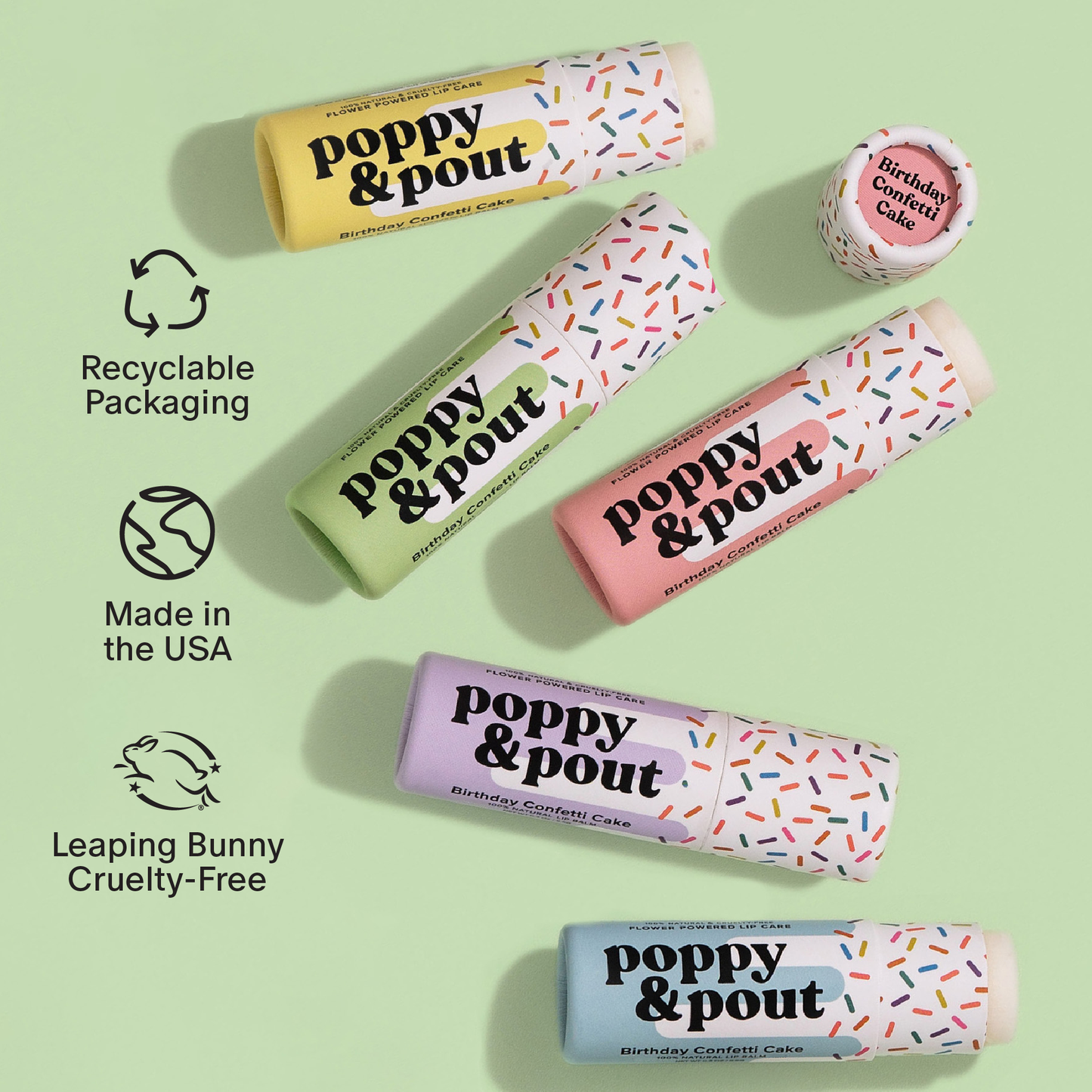 Lip Balm, Birthday Confetti Cake, Pink