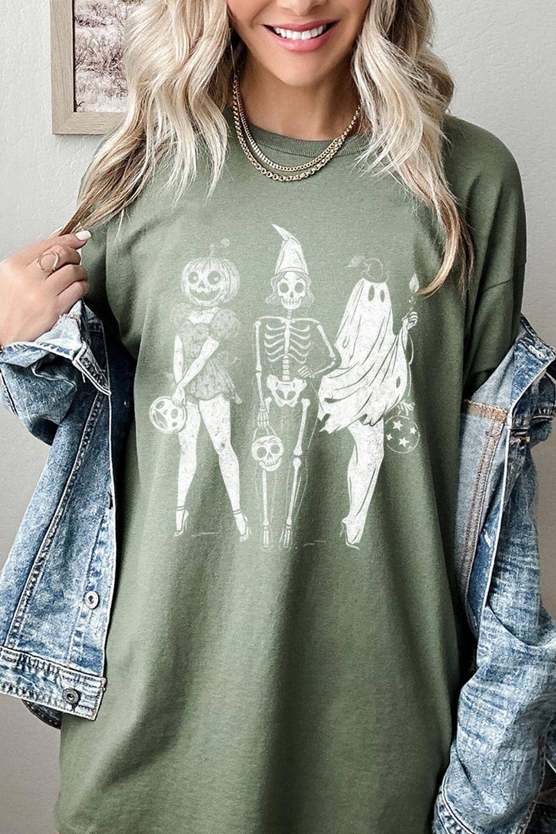 Skeleton Besties Graphic Heavy Cotton Tee