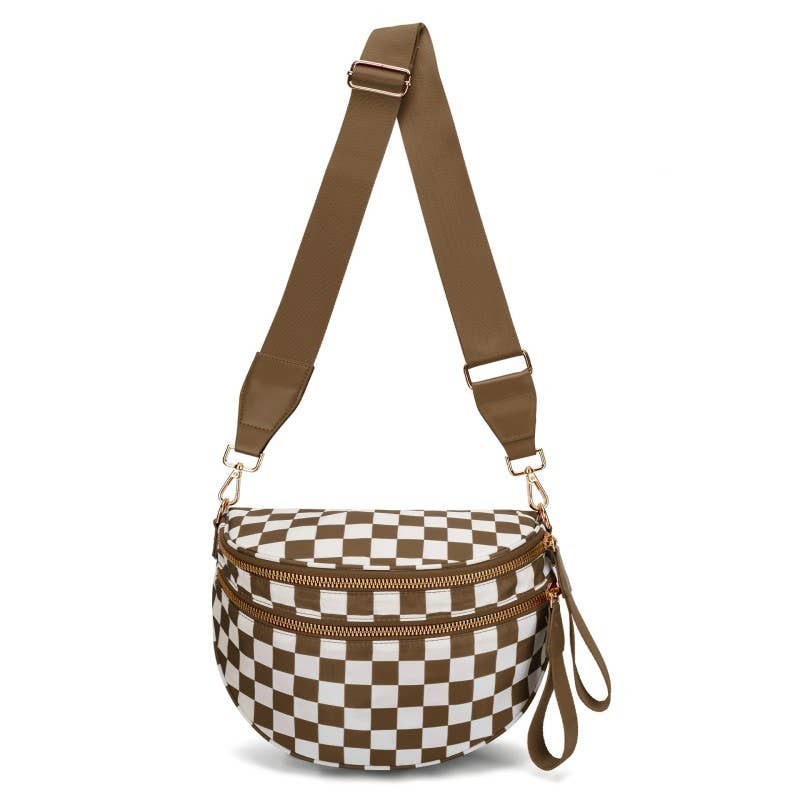 CROSSBODY ZIPPER REMOVAL STRAP SLING BUM BAG | 40P593