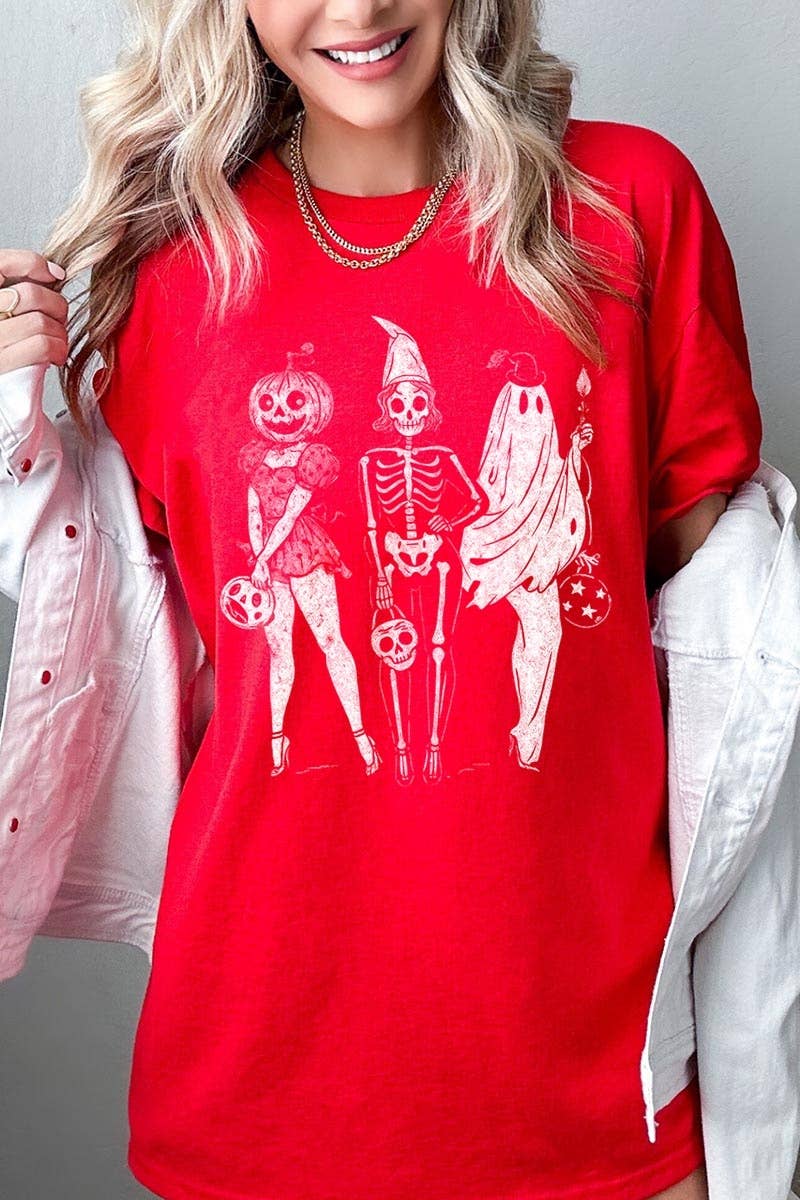 Skeleton Besties Graphic Heavy Cotton Tee